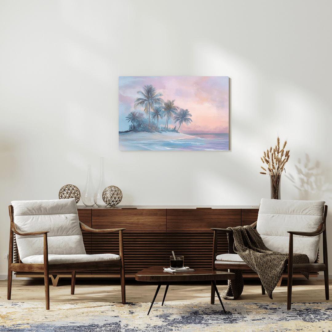 Sunrise in Paradise – Tropical Island Wall Art - Aestheticanvas