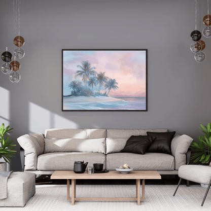 Sunrise in Paradise – Tropical Island Wall Art - Aestheticanvas