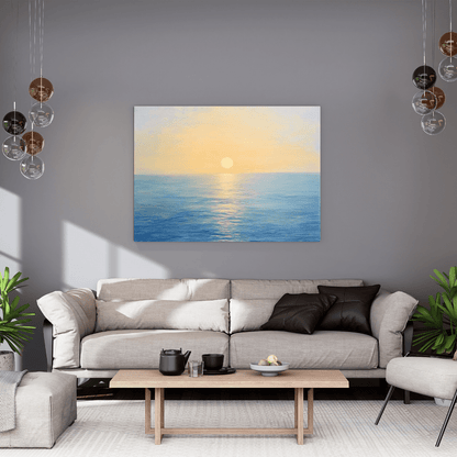 Sunrise over Tranquil Sea - Seascape Wall Art - Aestheticanvas