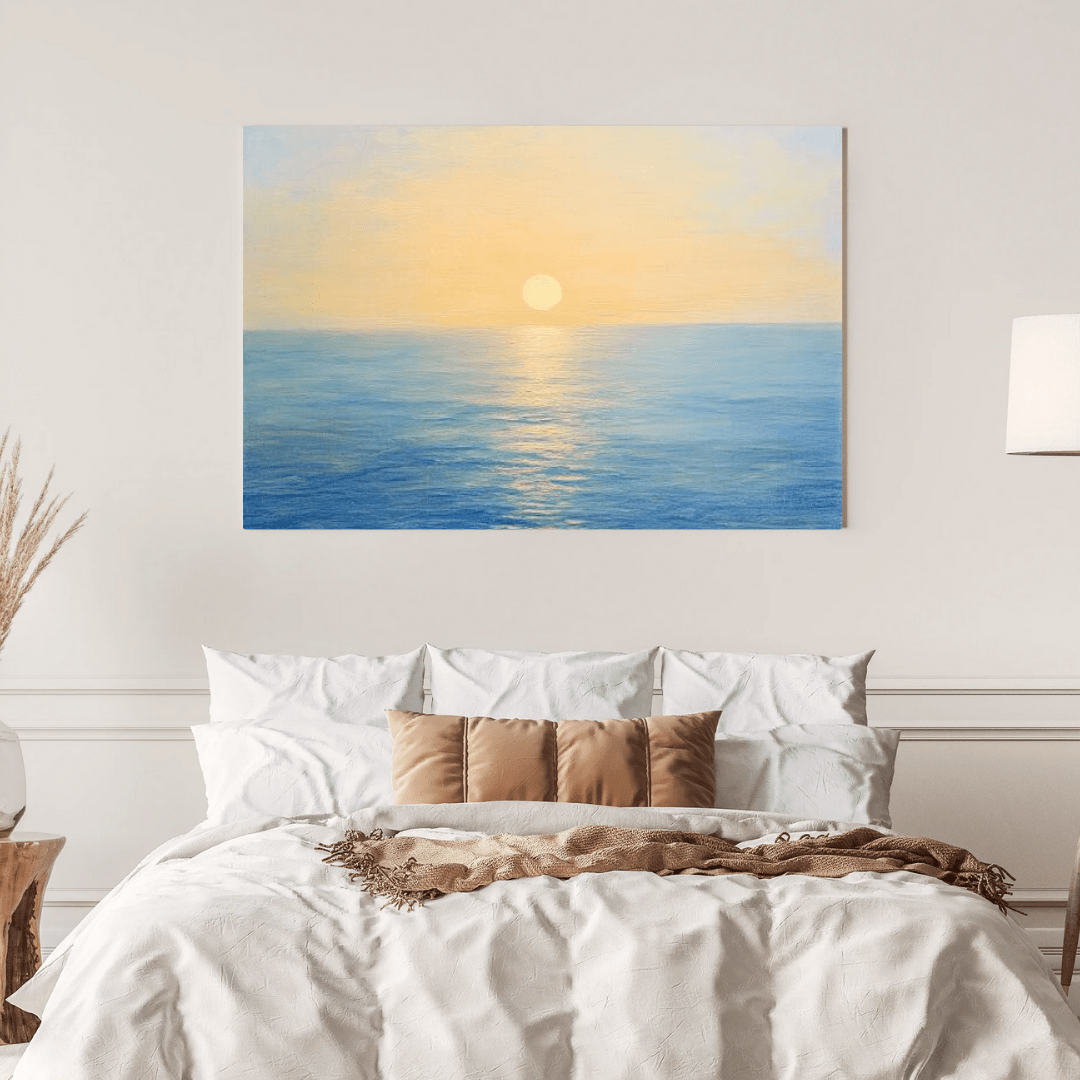 Sunrise over Tranquil Sea - Seascape Wall Art - Aestheticanvas