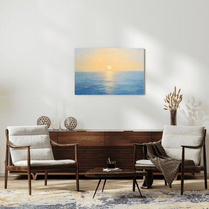 Sunrise over Tranquil Sea - Seascape Wall Art - Aestheticanvas