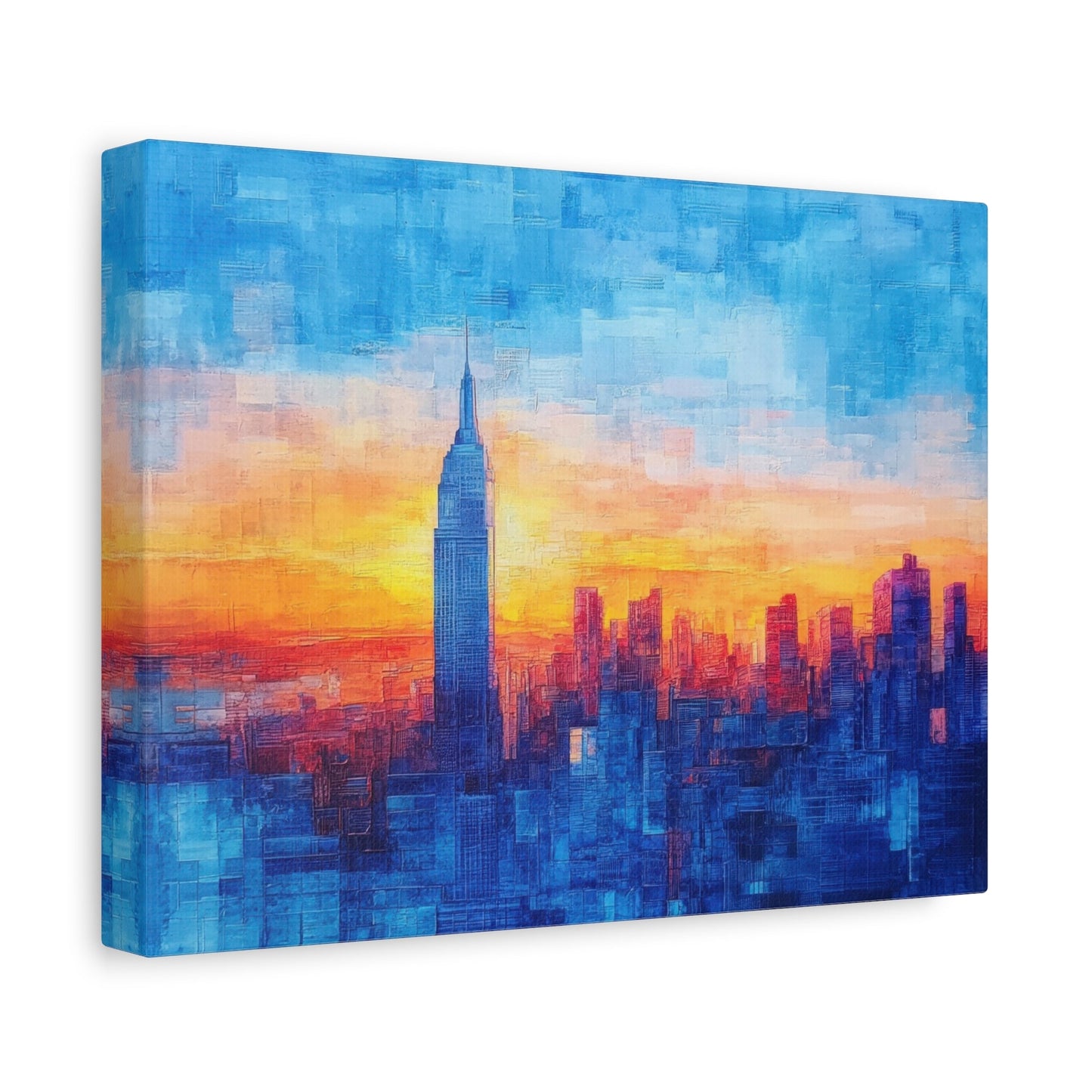 Sunset Cityscape Over Skyline - Urban Wall Art - Aestheticanvas