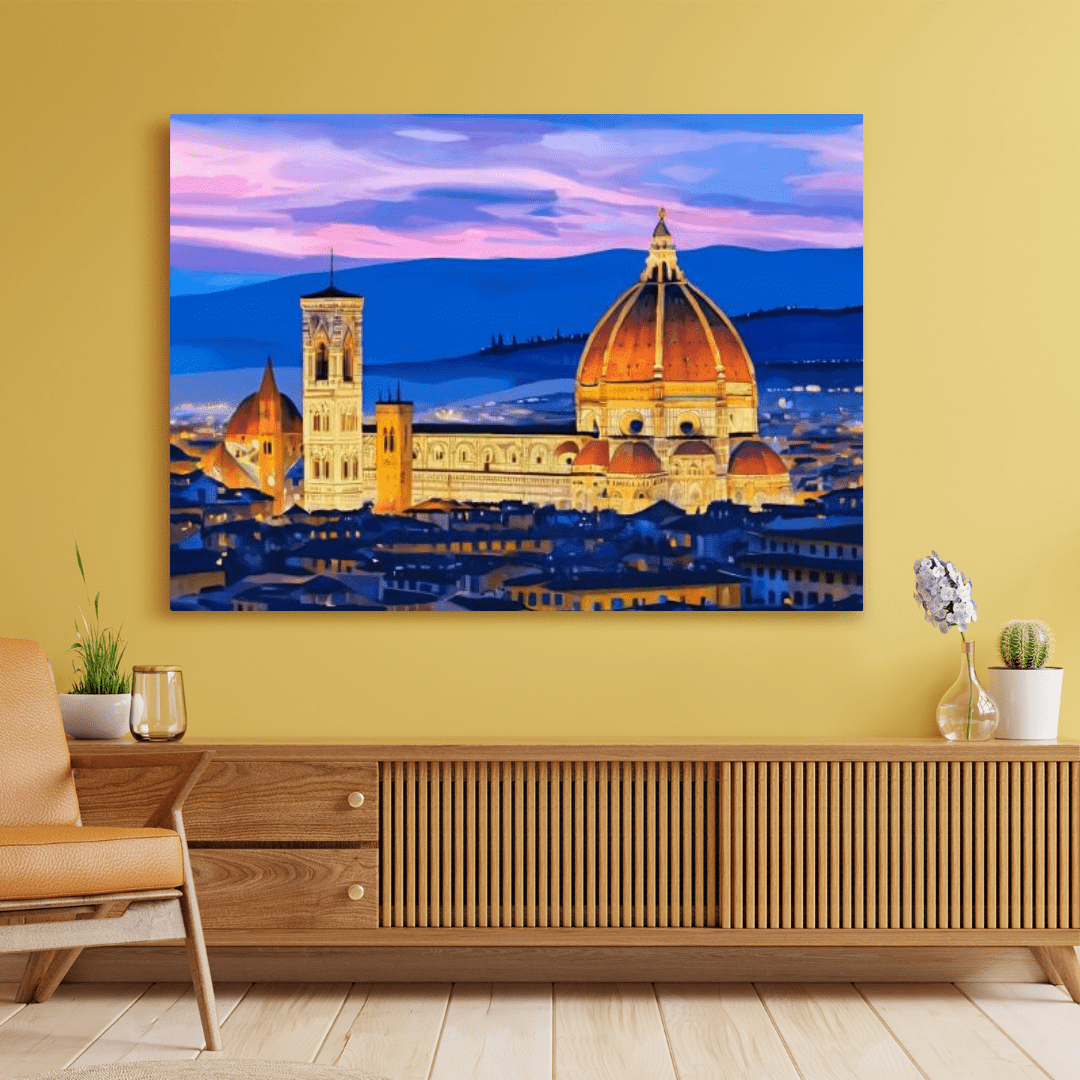 Sunset in Florence - Italy Wall Art - Aestheticanvas