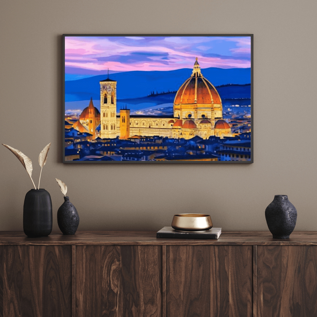 Sunset in Florence - Italy Wall Art - Aestheticanvas