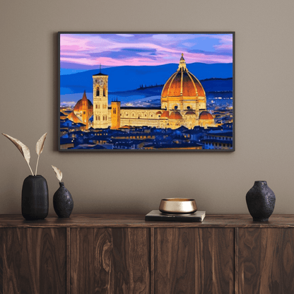 Sunset in Florence - Italy Wall Art - Aestheticanvas