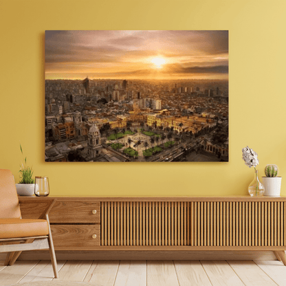 Sunset In Lima Peru - City Wall Art - Aestheticanvas