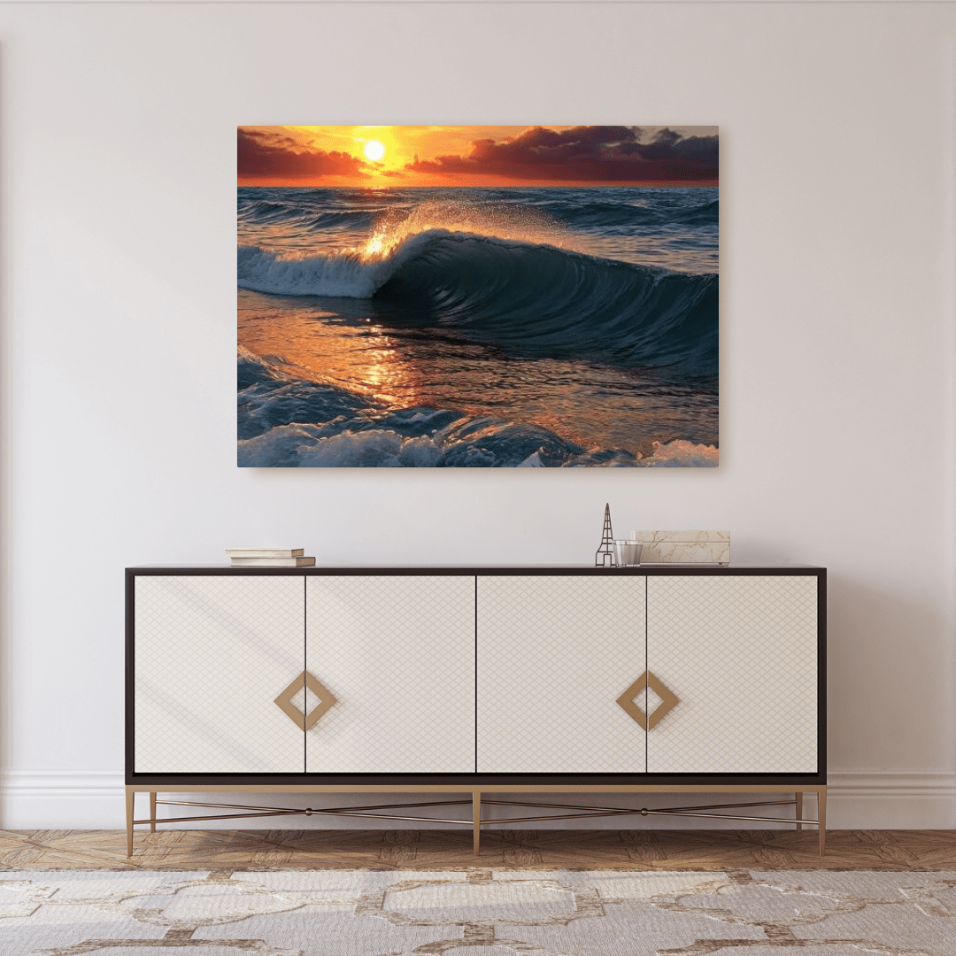 Sunset On The Ocean - Wall Art - Aestheticanvas