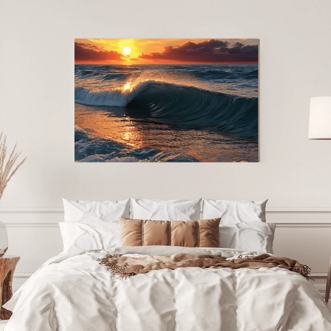 Sunset On The Ocean - Wall Art - Aestheticanvas