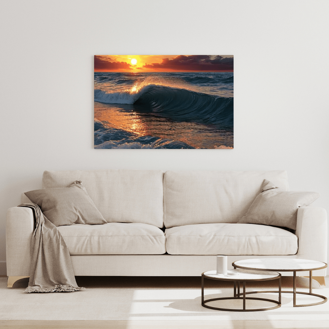 Sunset On The Ocean - Wall Art - Aestheticanvas