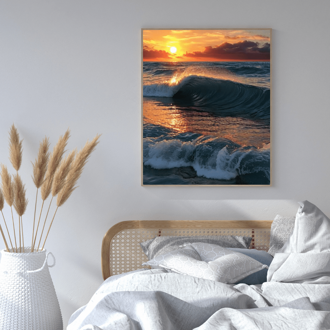 Sunset On The Ocean - Wall Art - Aestheticanvas