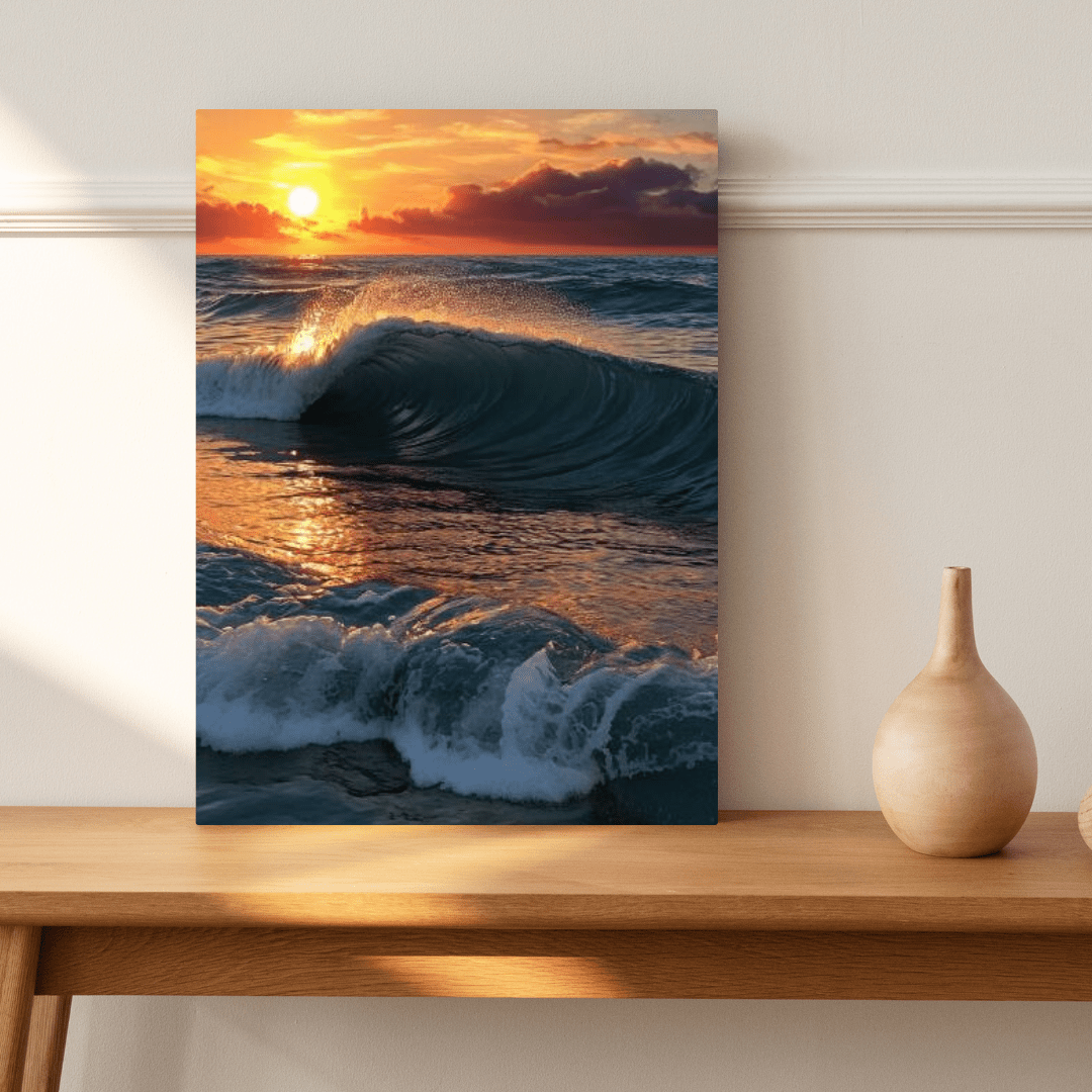 Sunset On The Ocean - Wall Art - Aestheticanvas