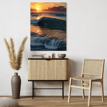 Sunset On The Ocean - Wall Art - Aestheticanvas