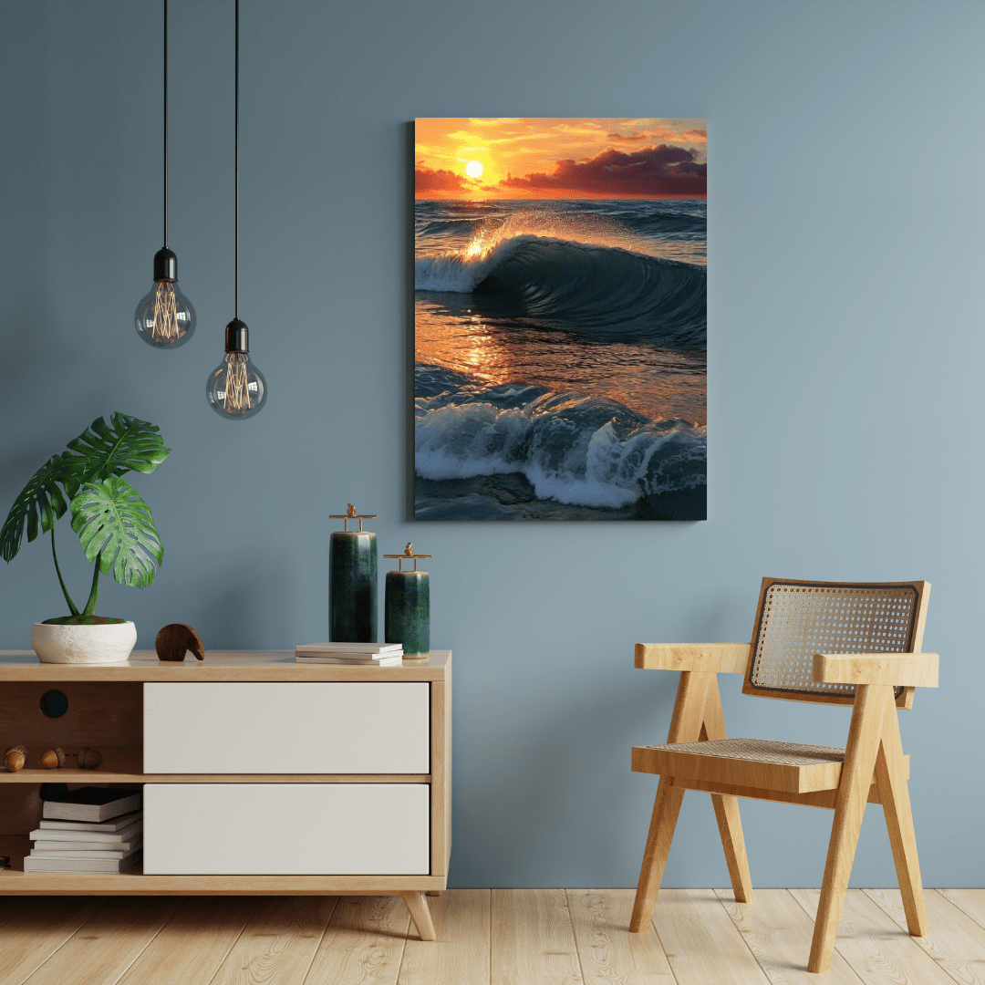 Sunset On The Ocean - Wall Art - Aestheticanvas