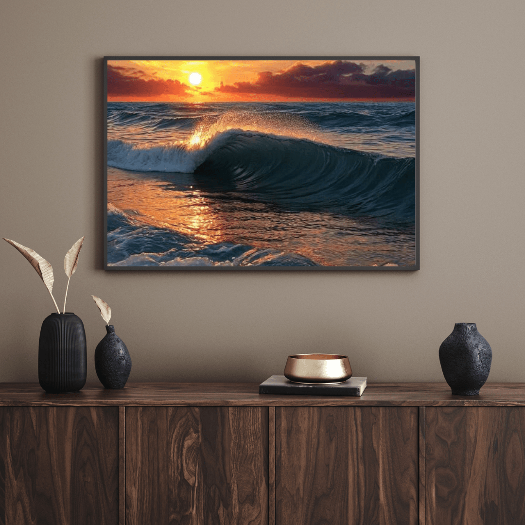 Sunset On The Ocean - Wall Art - Aestheticanvas