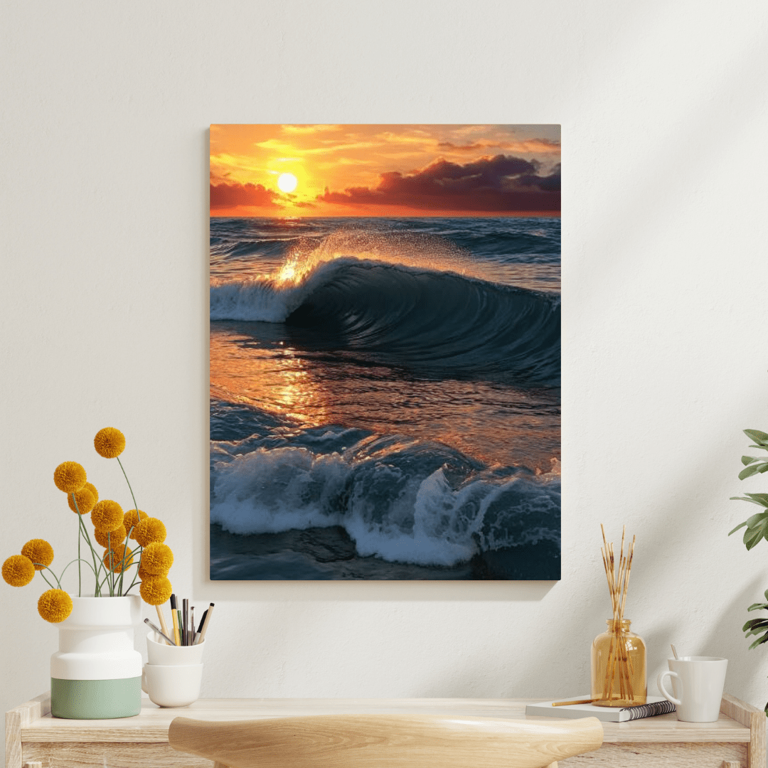 Sunset On The Ocean - Wall Art - Aestheticanvas