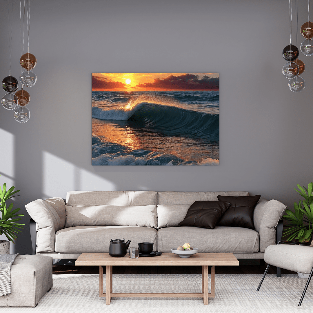 Sunset On The Ocean - Wall Art - Aestheticanvas