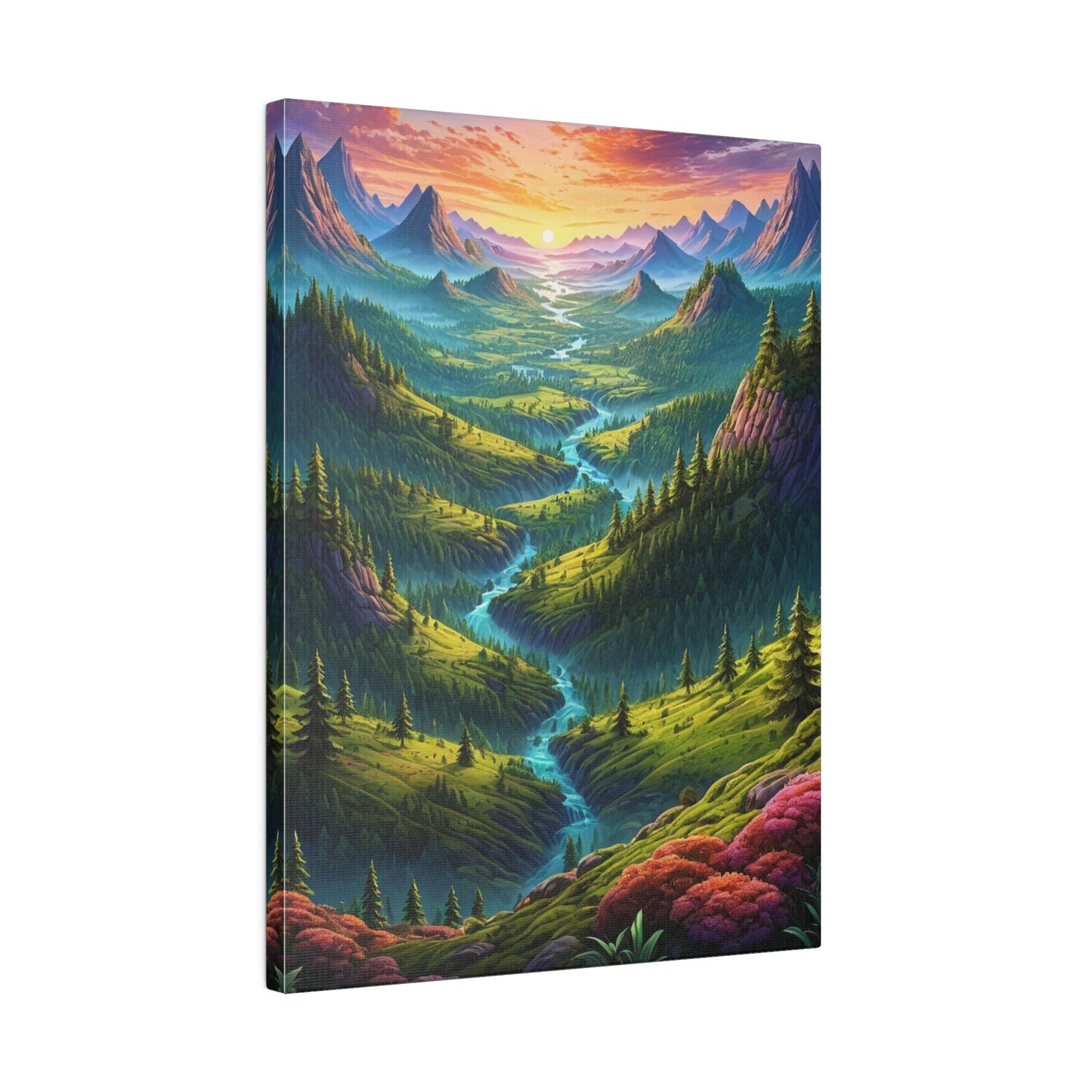 Sunset On The Valley - Wall Art - Aestheticanvas