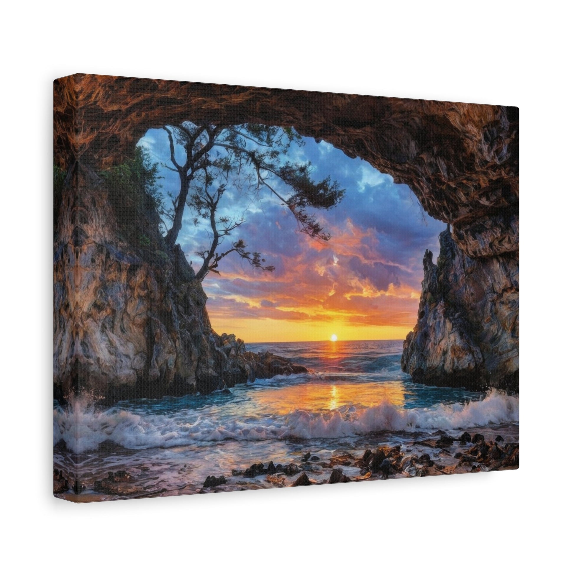 Sunset Serenity at Sea - Coastal Wall Art - Aestheticanvas