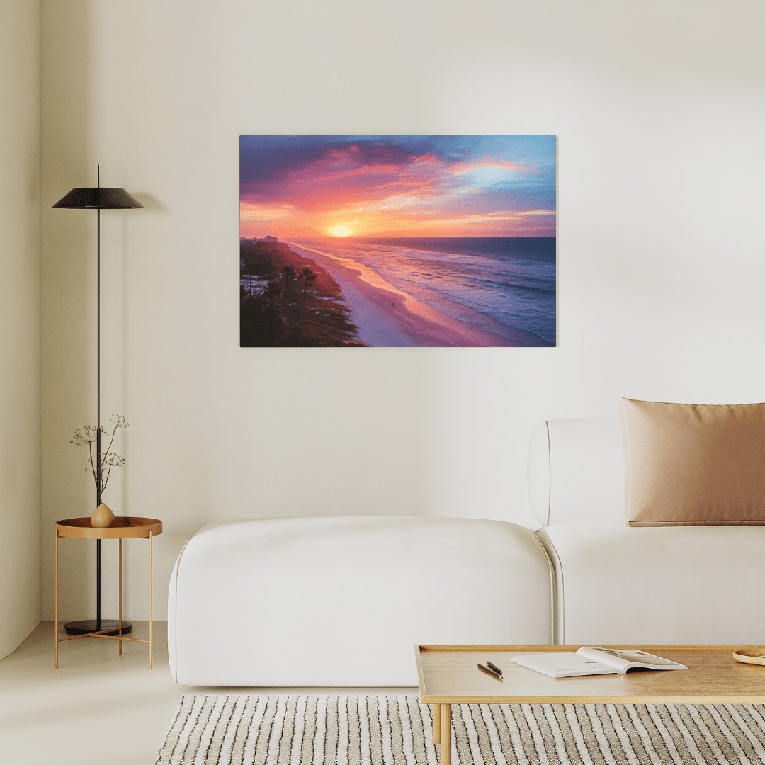 Sunset Serenity on Ocean - Landscape Wall Art - Aestheticanvas