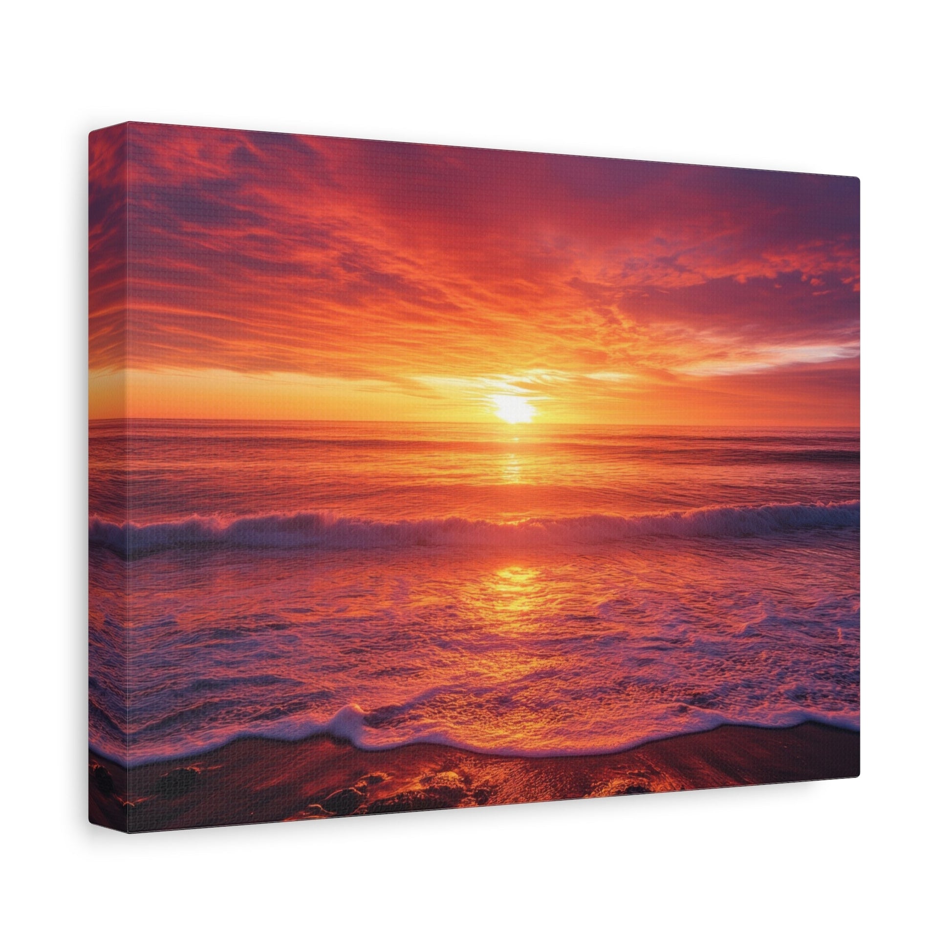 Sunset Serenity Over Calm Ocean - Art Wall Art - Aestheticanvas