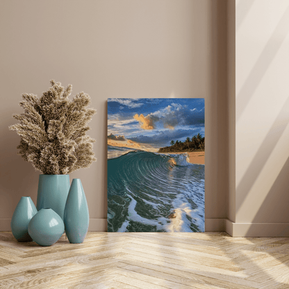 Sunset & Waves - Beach Wall Art - Aestheticanvas