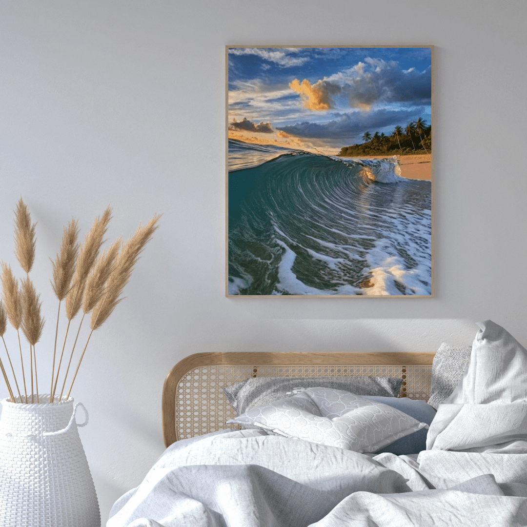 Sunset & Waves - Beach Wall Art - Aestheticanvas