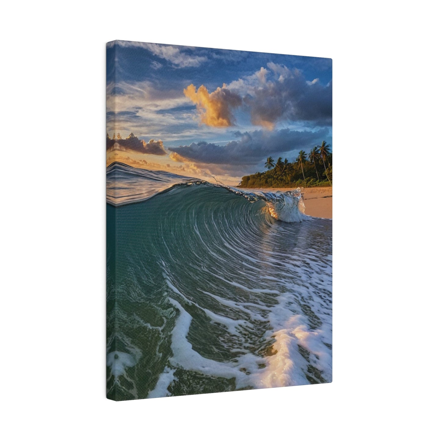 Sunset & Waves - Beach Wall Art - Aestheticanvas