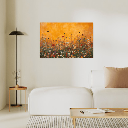 Sunset Wildflower Symphony - Floral Wall Art - Aestheticanvas