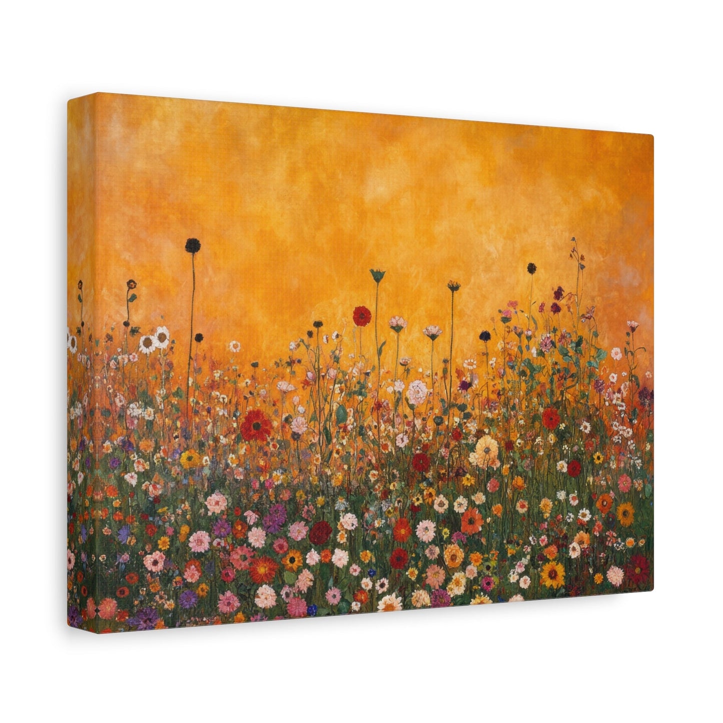 Sunset Wildflower Symphony - Floral Wall Art - Aestheticanvas