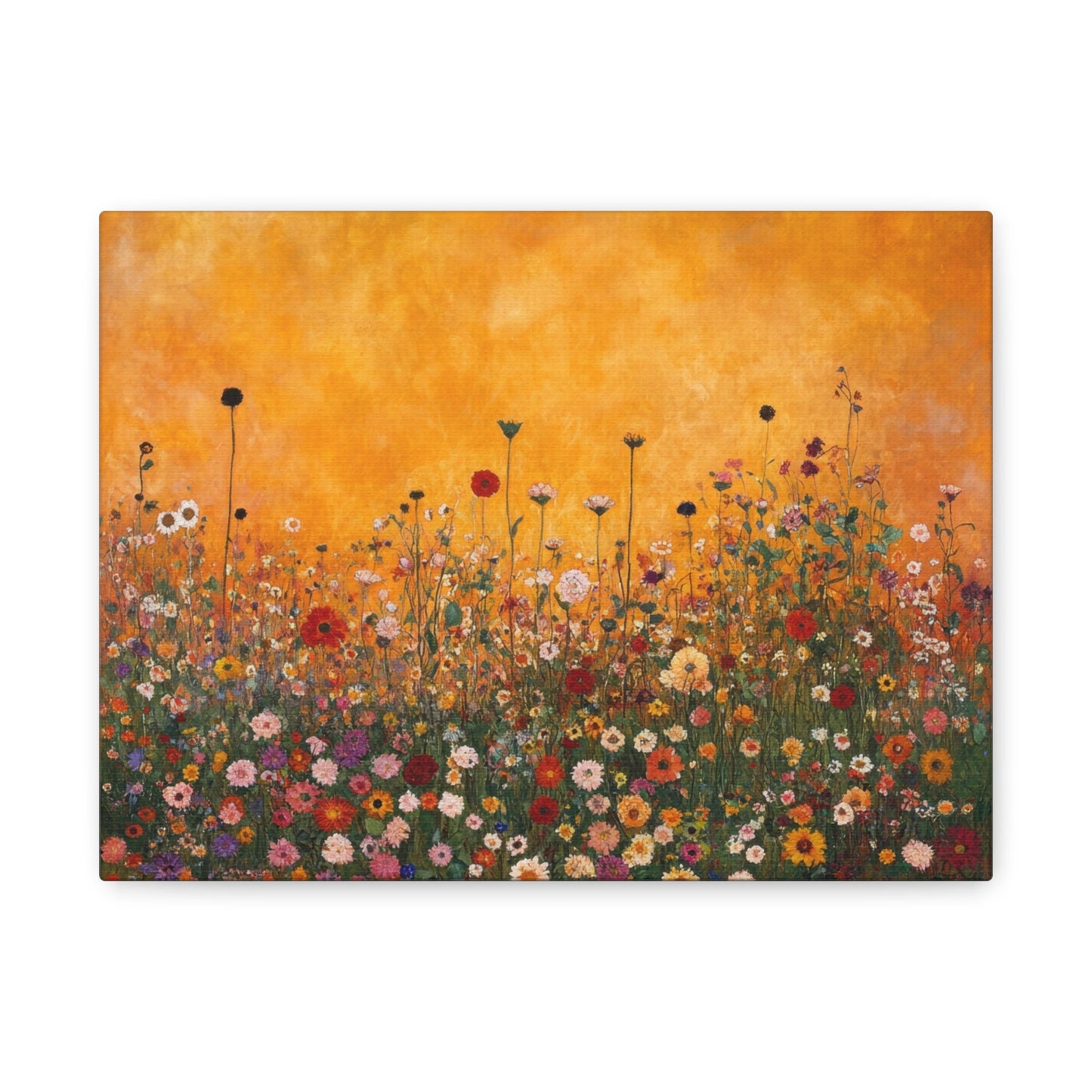 Sunset Wildflower Symphony - Floral Wall Art - Aestheticanvas