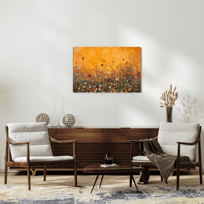 Sunset Wildflower Symphony - Floral Wall Art - Aestheticanvas