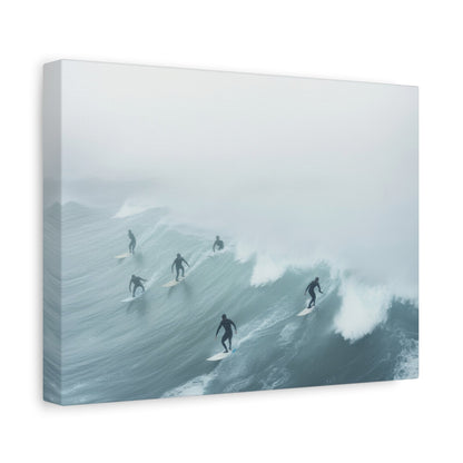 Surfers Riding Epic Waves - Surf Wall Art - Aestheticanvas