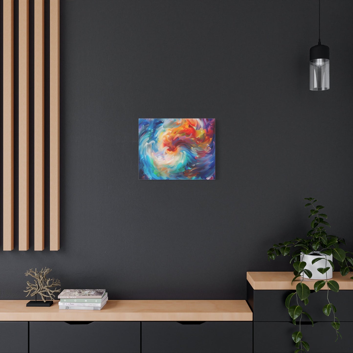 Swirling Vortex of Colours - Abstract Wall Art - Aestheticanvas