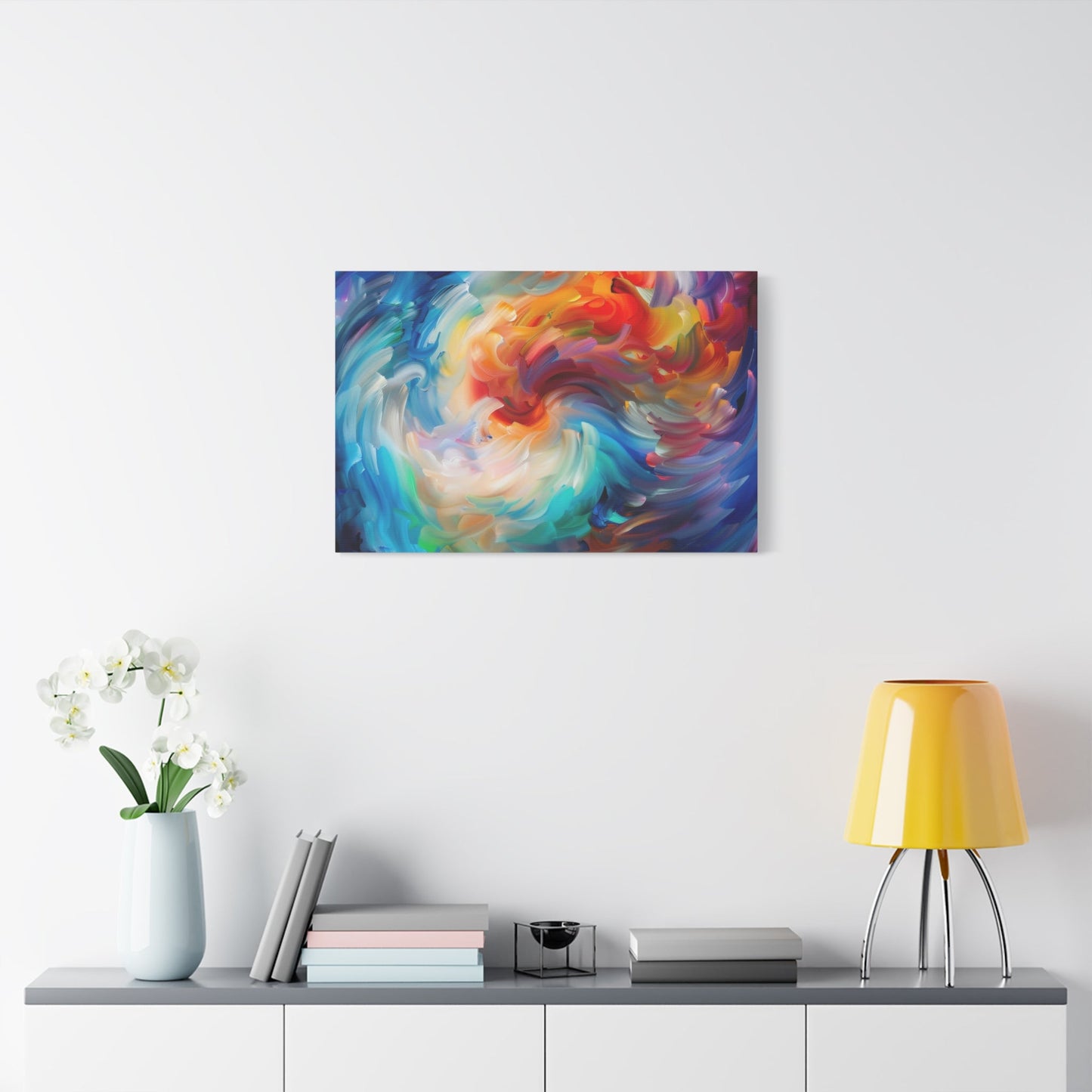 Swirling Vortex of Colours - Abstract Wall Art - Aestheticanvas