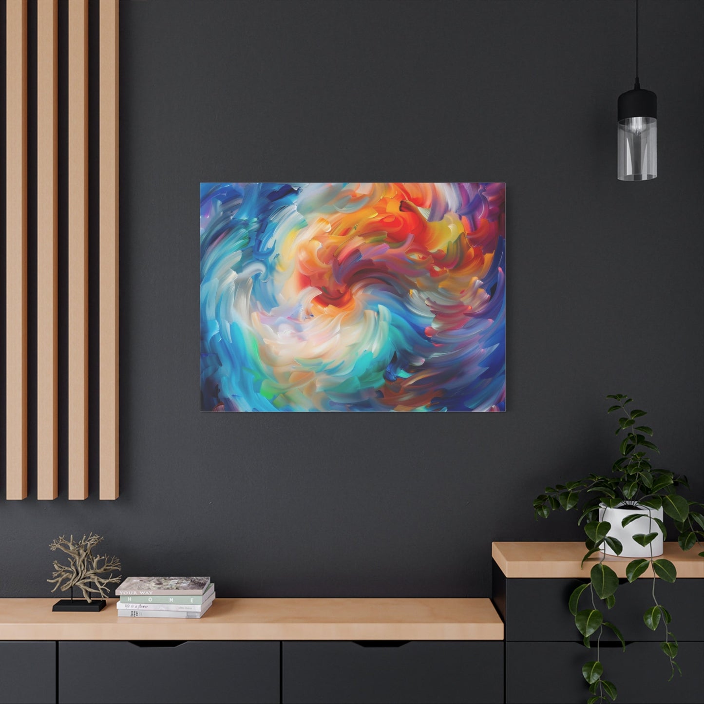 Swirling Vortex of Colours - Abstract Wall Art - Aestheticanvas