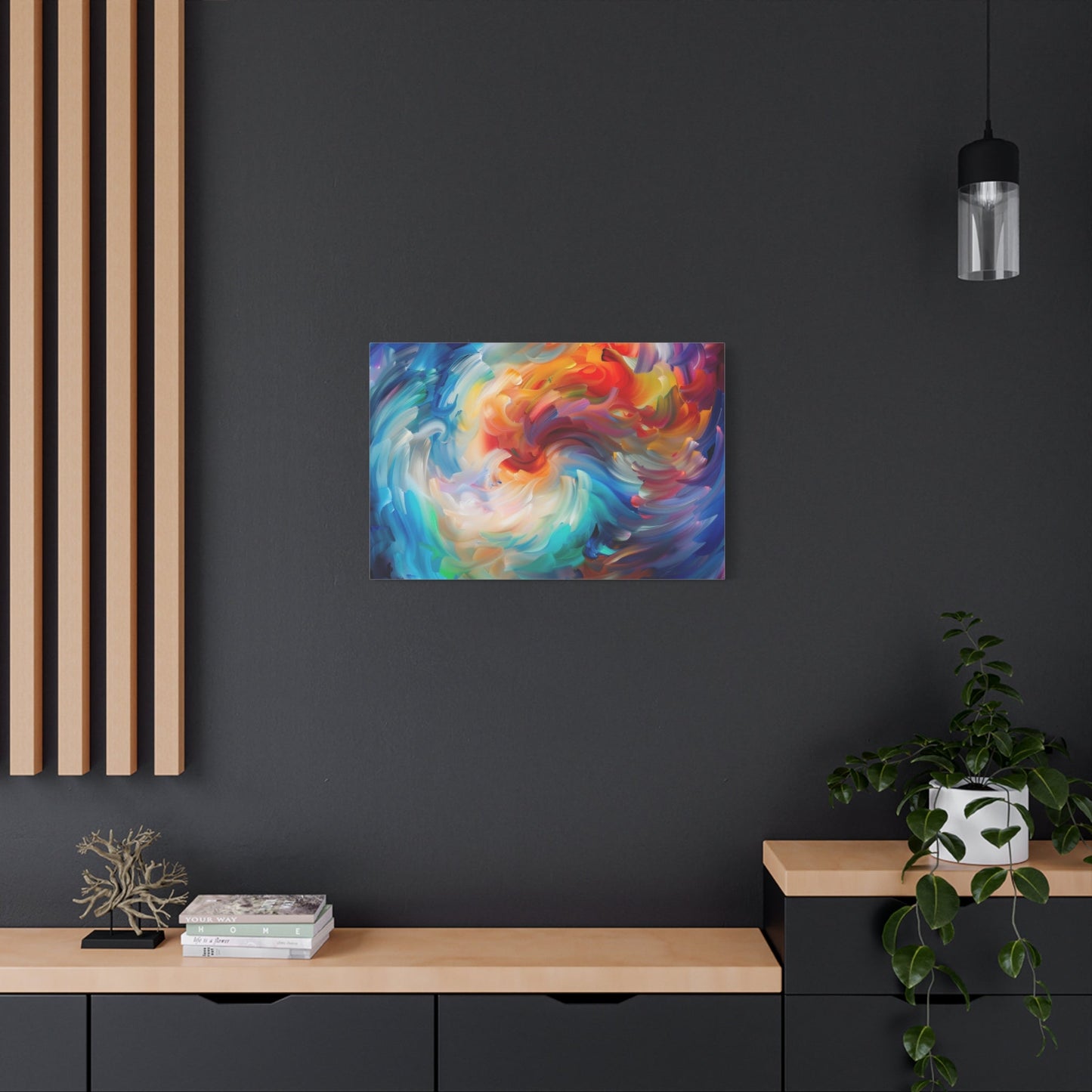 Swirling Vortex of Colours - Abstract Wall Art - Aestheticanvas