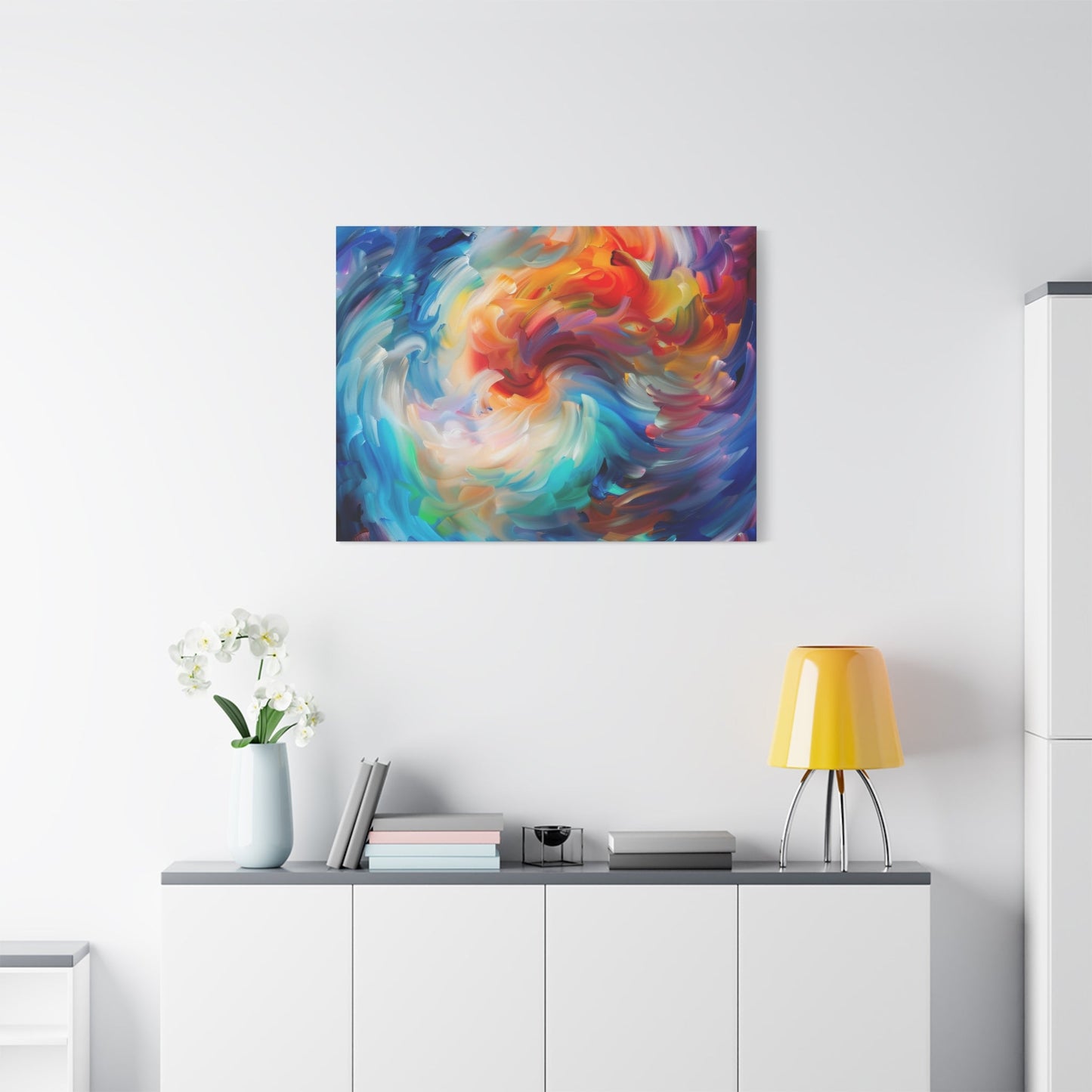 Swirling Vortex of Colours - Abstract Wall Art - Aestheticanvas