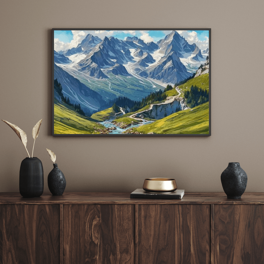 The Beautiful Swiss Alps - Moutain Wall Art - Aestheticanvas