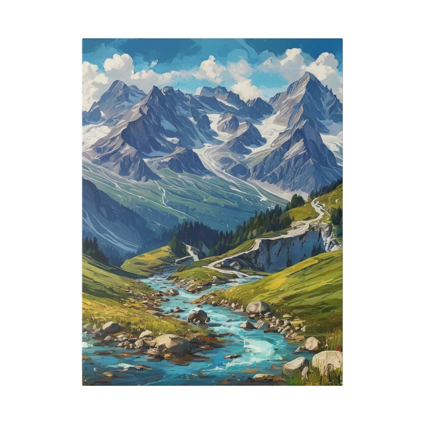 The Beautiful Swiss Alps - Moutain Wall Art - Aestheticanvas