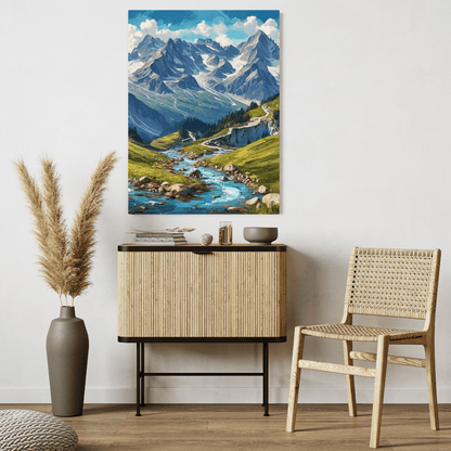 The Beautiful Swiss Alps - Moutain Wall Art - Aestheticanvas