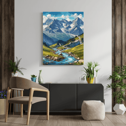 The Beautiful Swiss Alps - Moutain Wall Art - Aestheticanvas