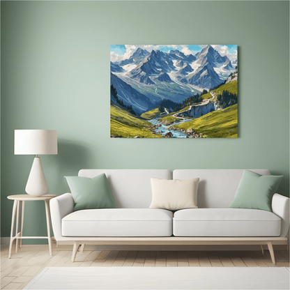 The Beautiful Swiss Alps - Moutain Wall Art - Aestheticanvas