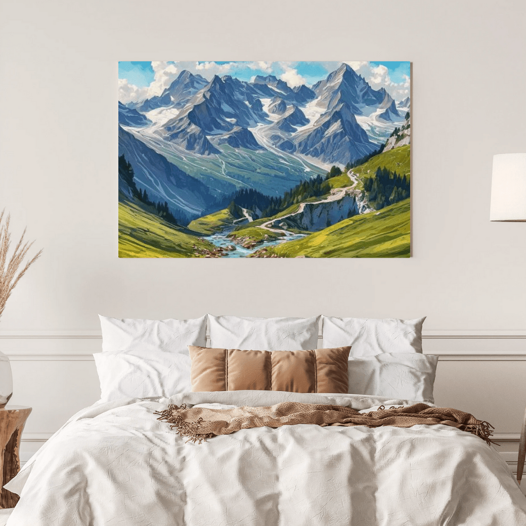 The Beautiful Swiss Alps - Moutain Wall Art - Aestheticanvas