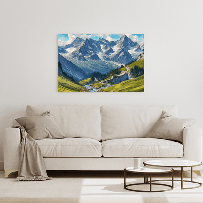 The Beautiful Swiss Alps - Moutain Wall Art - Aestheticanvas