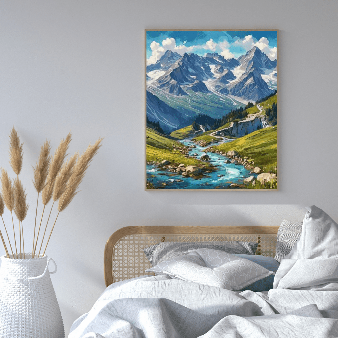 The Beautiful Swiss Alps - Moutain Wall Art - Aestheticanvas