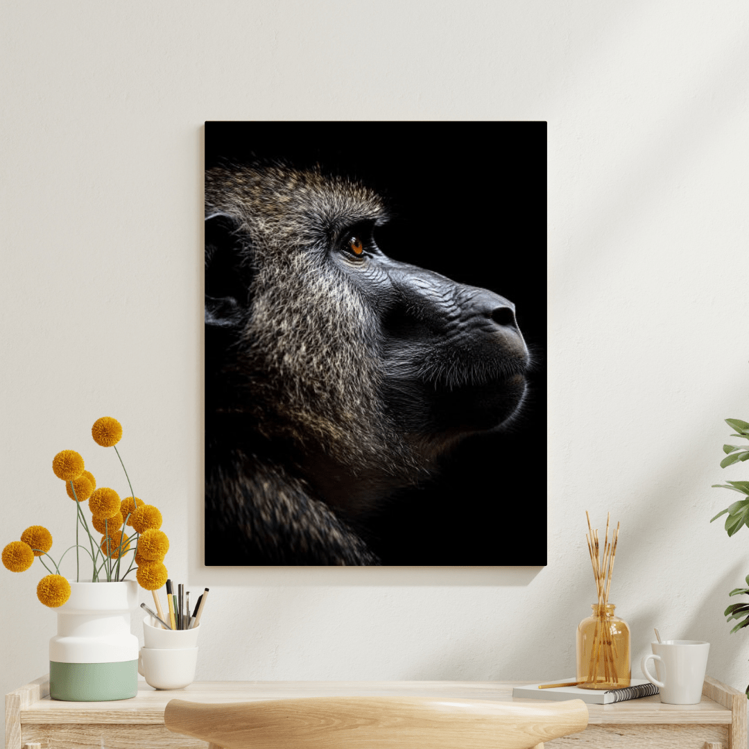 Thoughtful Baboon - Wildlife Wall Art - Aestheticanvas