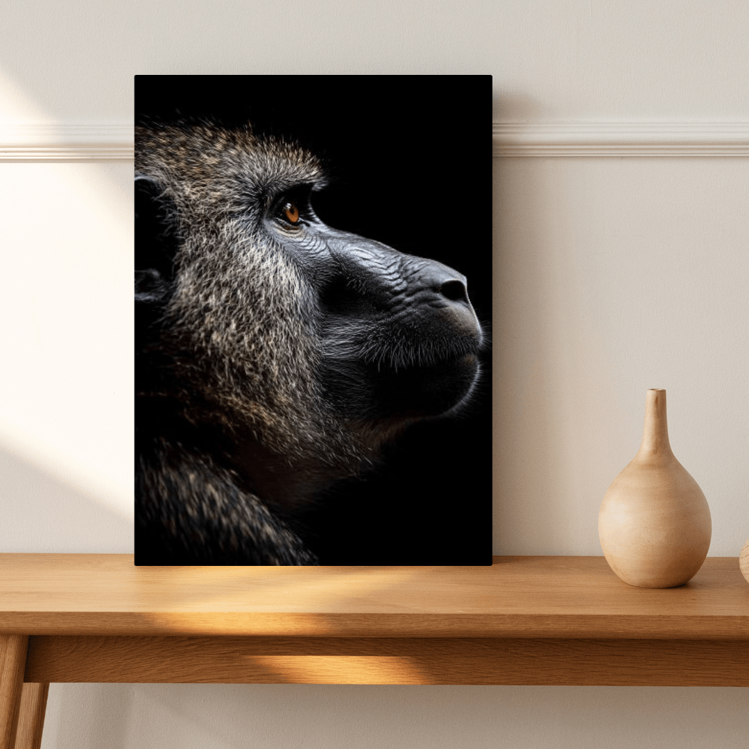 Thoughtful Baboon - Wildlife Wall Art - Aestheticanvas