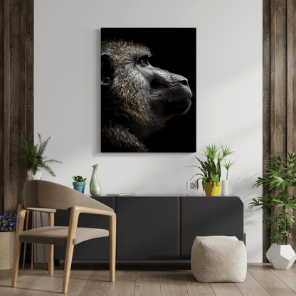 Thoughtful Baboon - Wildlife Wall Art - Aestheticanvas