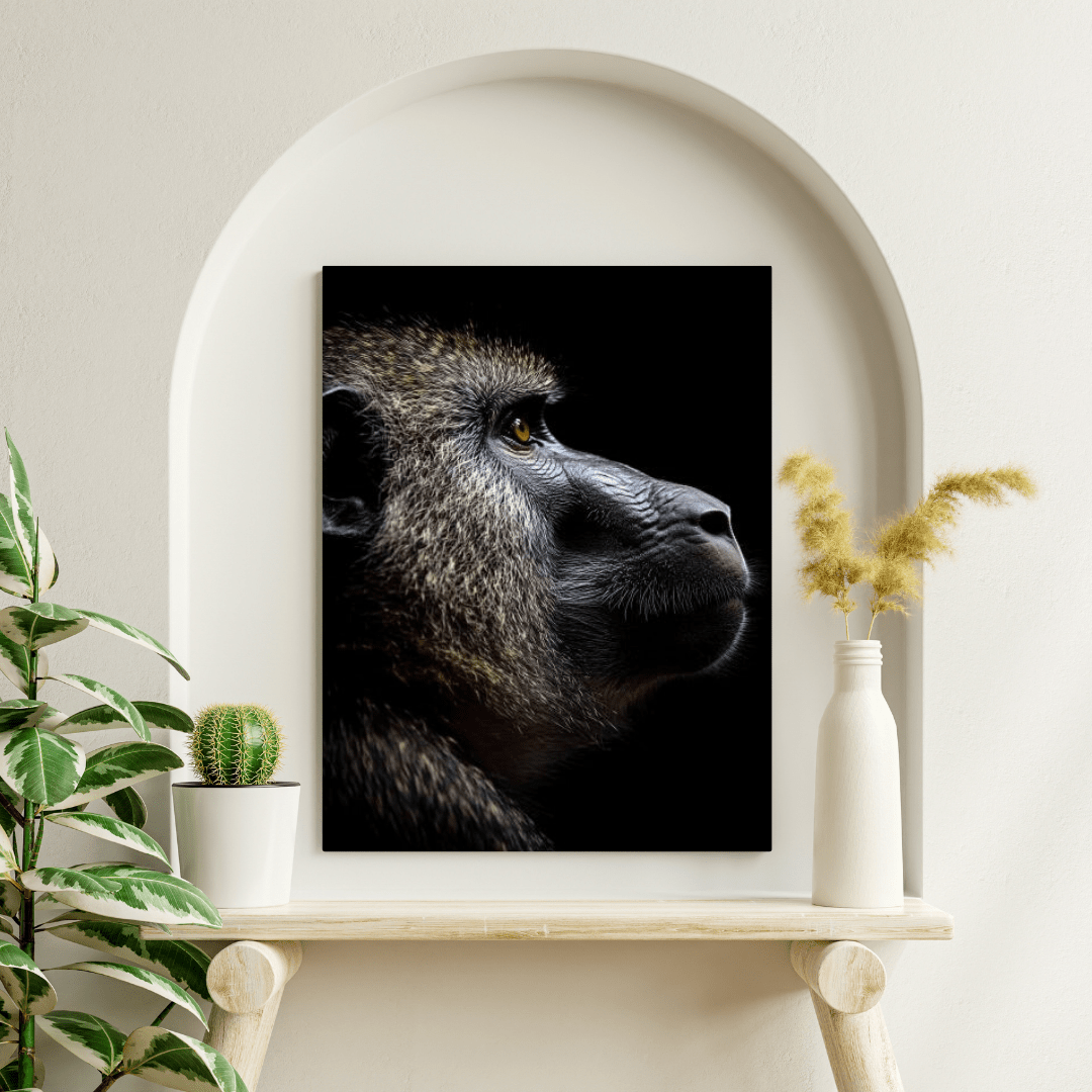 Thoughtful Baboon - Wildlife Wall Art - Aestheticanvas