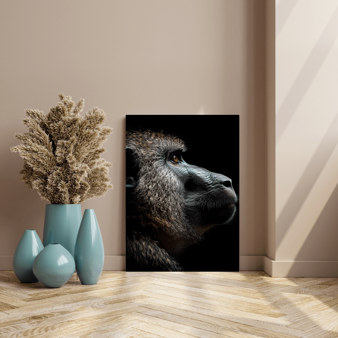 Thoughtful Baboon - Wildlife Wall Art - Aestheticanvas